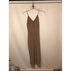 Club L Taupe Slinky midi dress. Size US 2